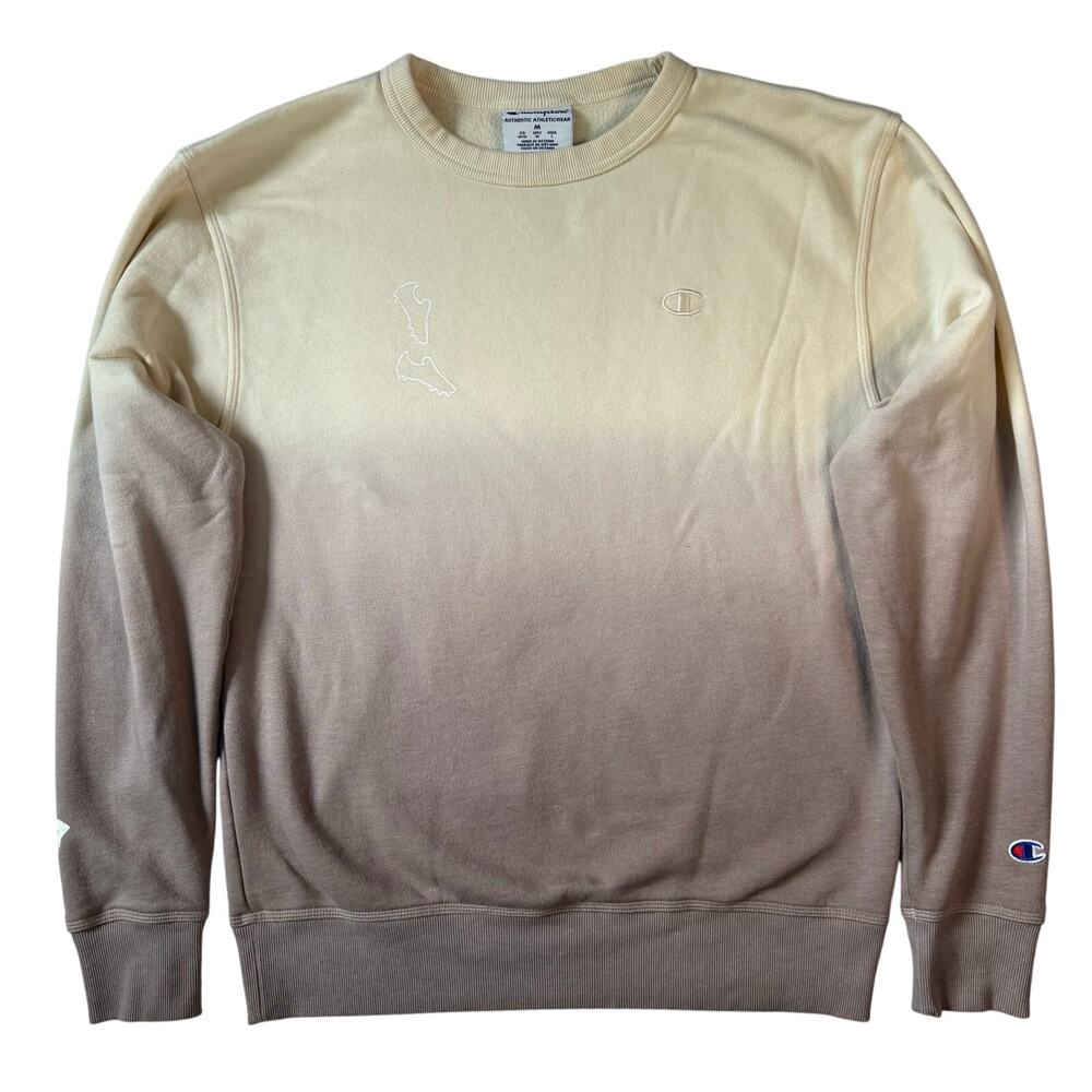 Champion Women's Medium Soccer Sweatshirt Cream Gray Pullover